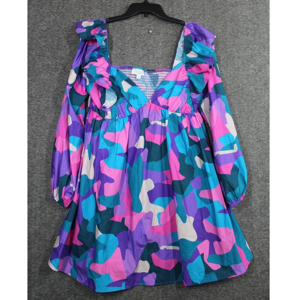 Peach Love California Colorful Camo Mini Dress - Picture 3 of 8